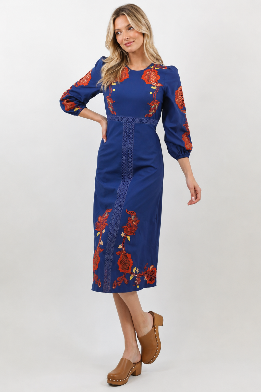 Lyon Long Dress - Celeste