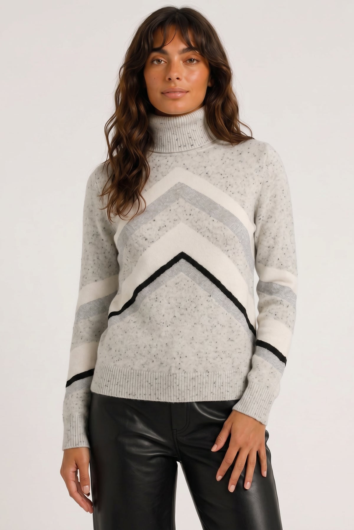 Vera Striped Roll Neck - Forst