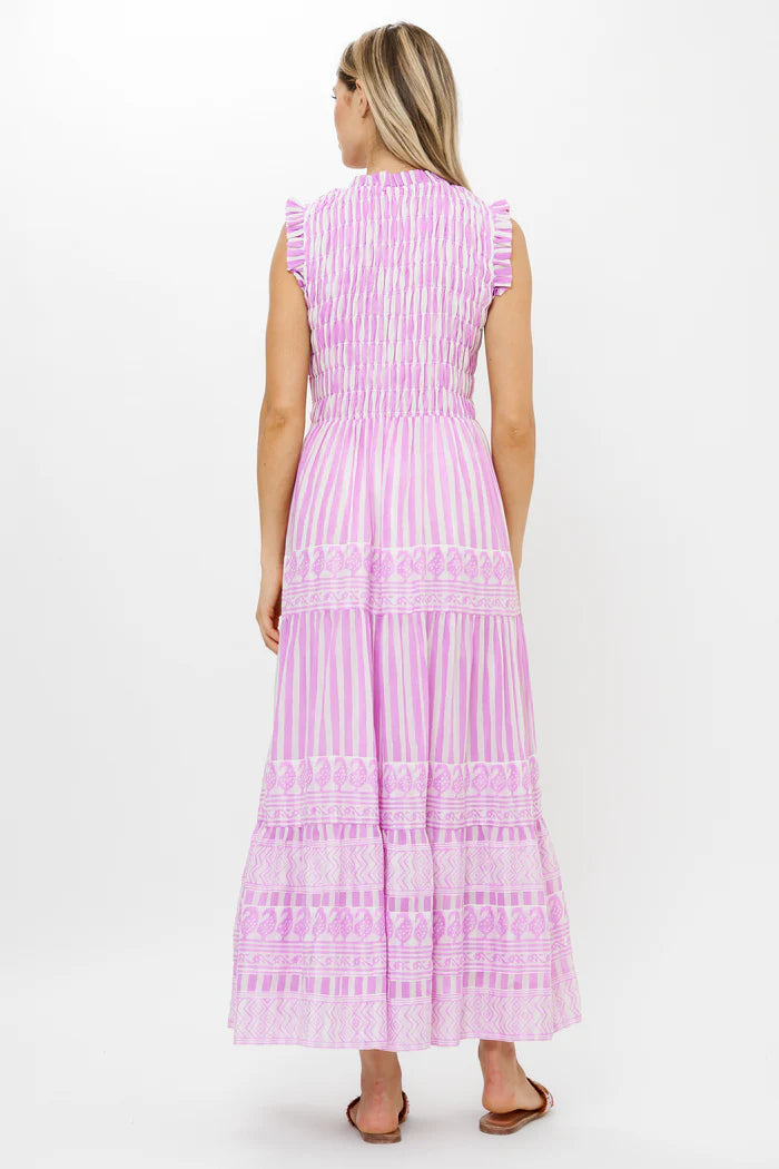 Sleeveless Smocked Maxi - Santorini Lilac