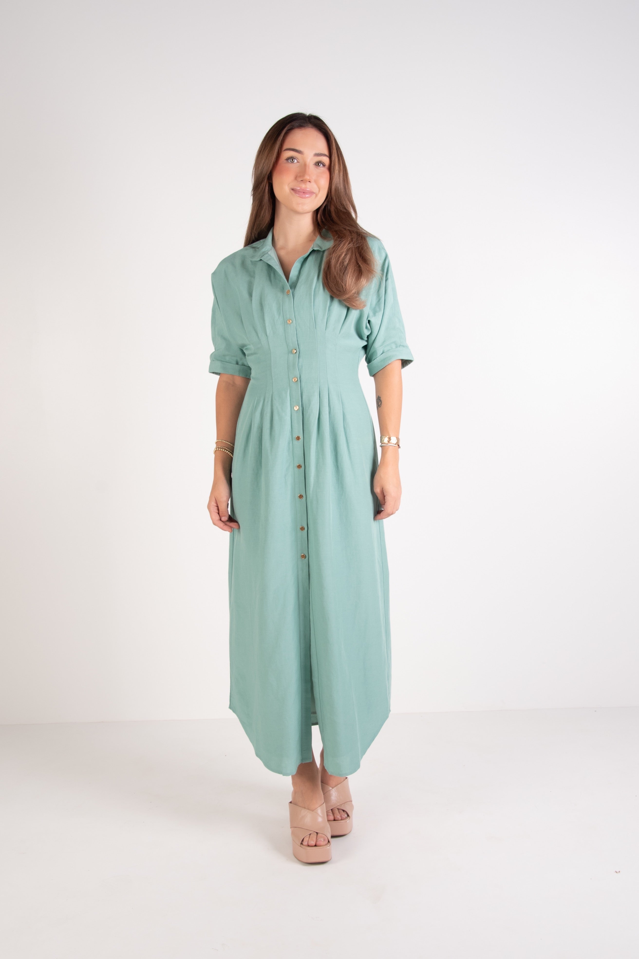 Georgia Dress - Wasabi