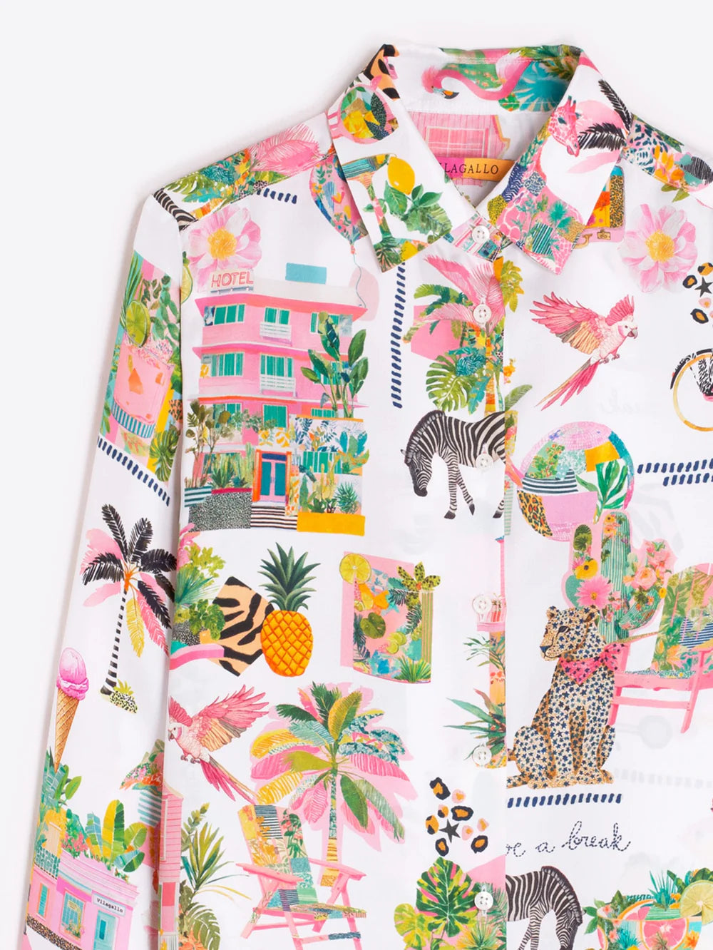 White Shirt - California Seda Print