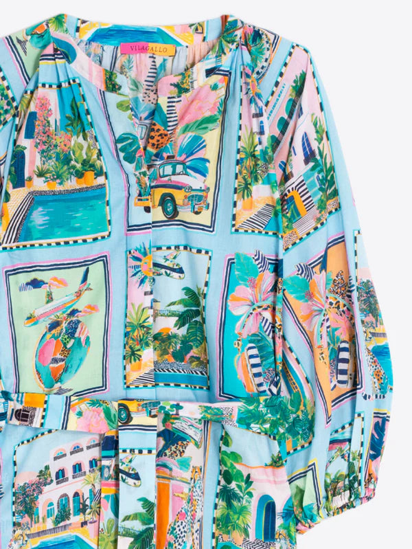 Tropical Scenes Dress - 33654 Sole Voile