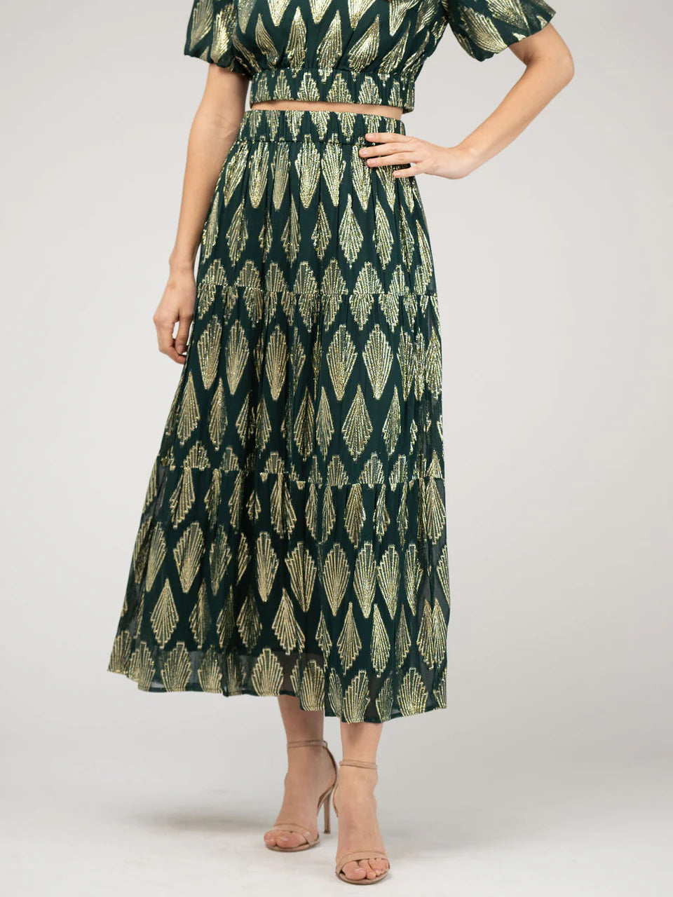 Abby Skirt- Deco Emerald