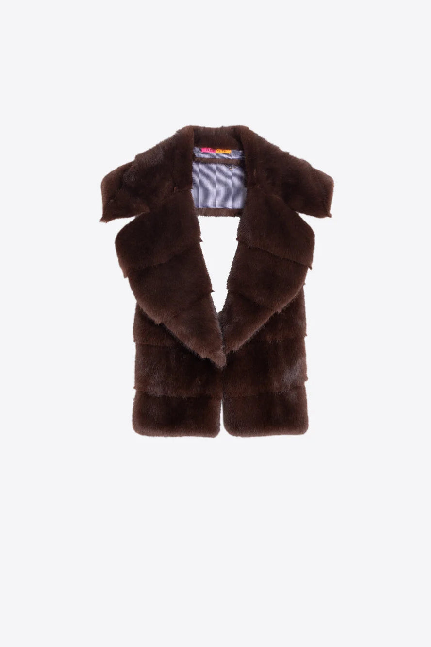 33766 Brown Fur Collar