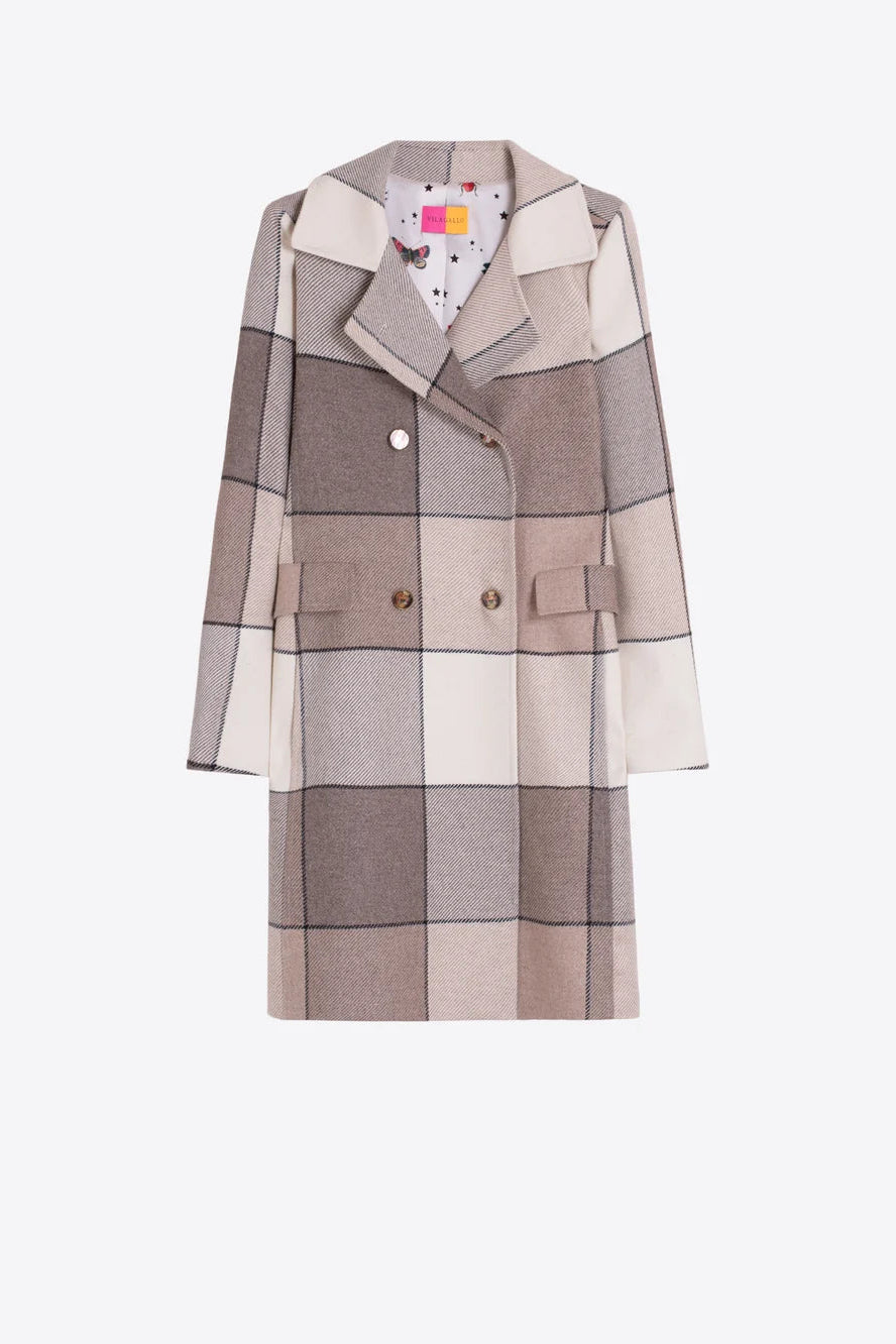 33897 Plaid Beige Coat