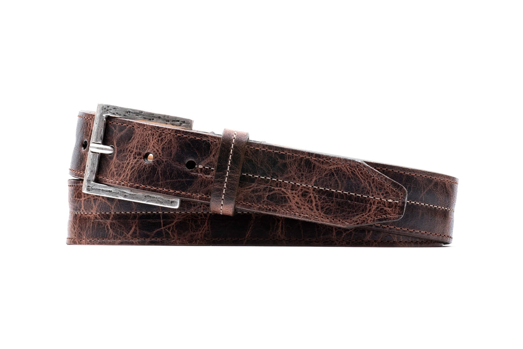 Austin Italian Saddle Leather Belt - Acorn