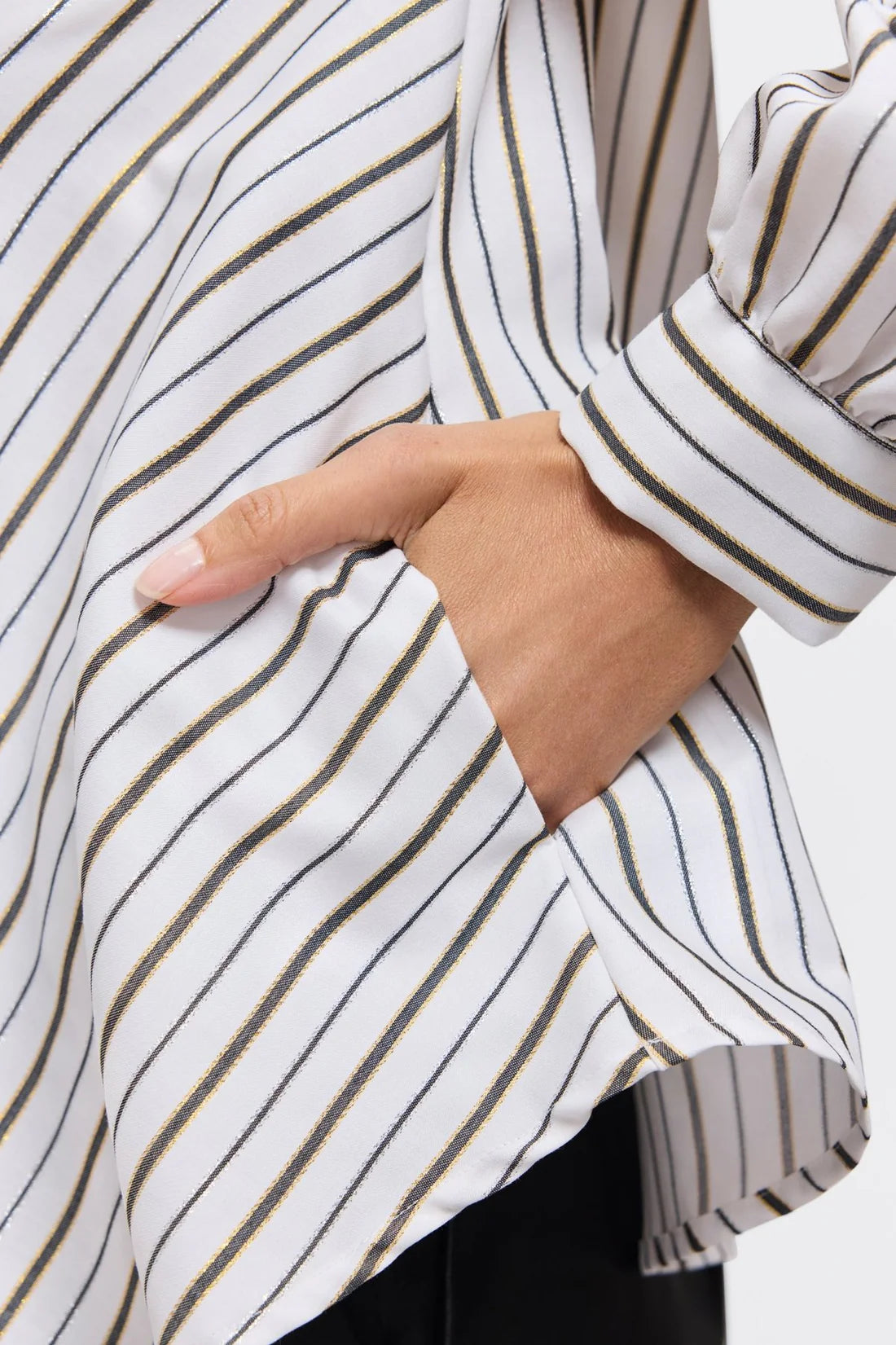 Daphne Long Sleeve Metallic Shirt