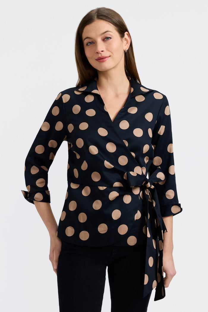 Salina Polka Dot 3/4 Sleeve Shirt