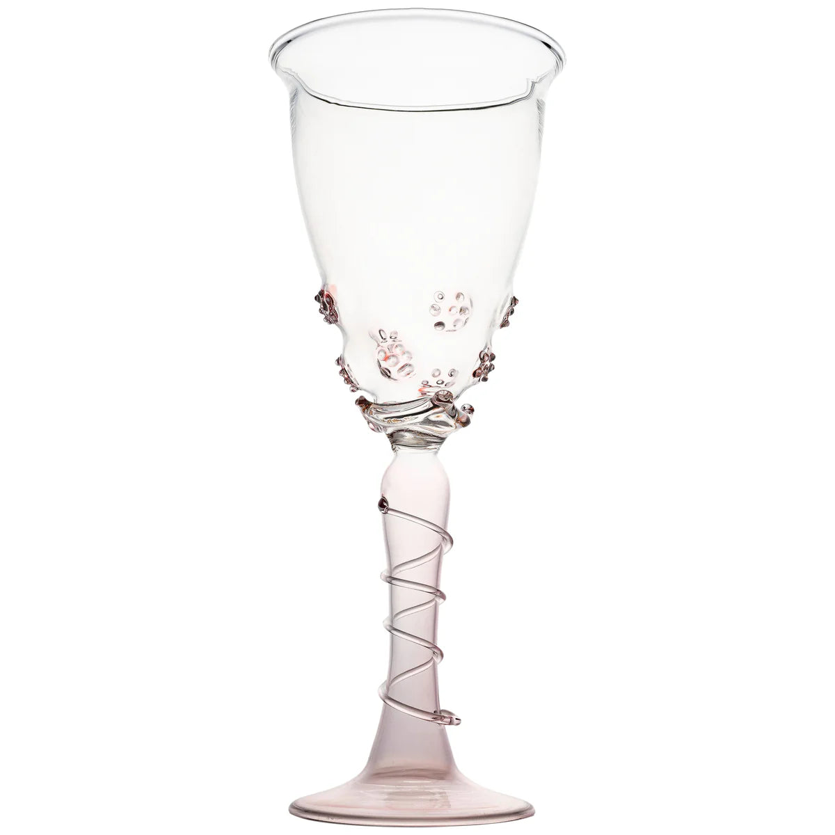 BMH - Pink Swirl Wine Glasses - (6)