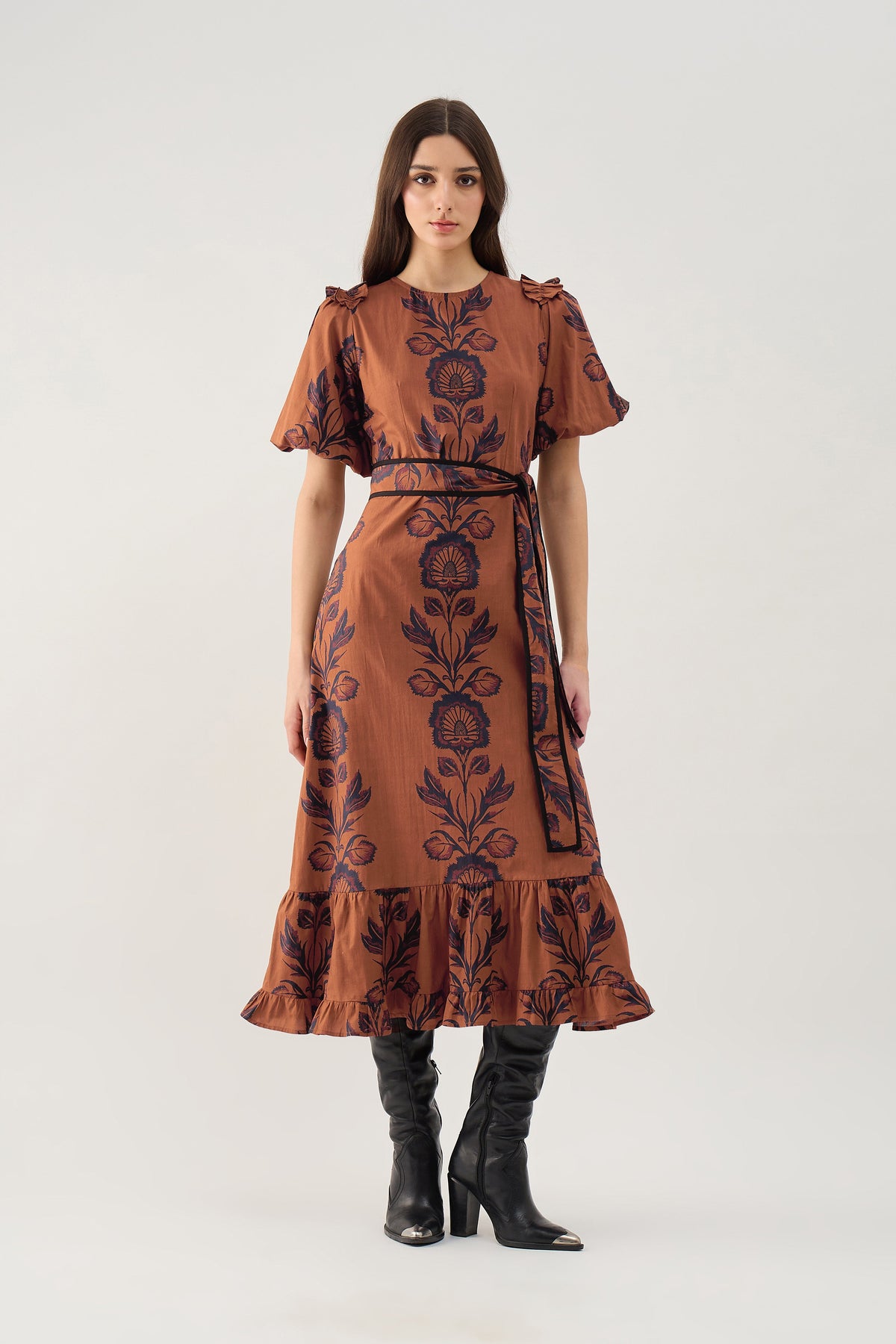 Antonia Dress - Elizabeth Cocoa