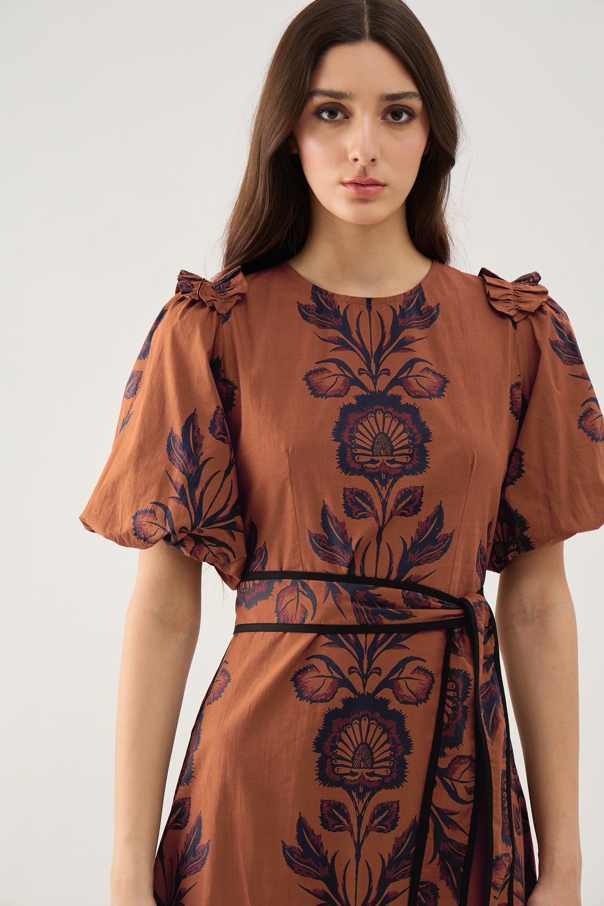 Antonia Dress - Elizabeth Cocoa