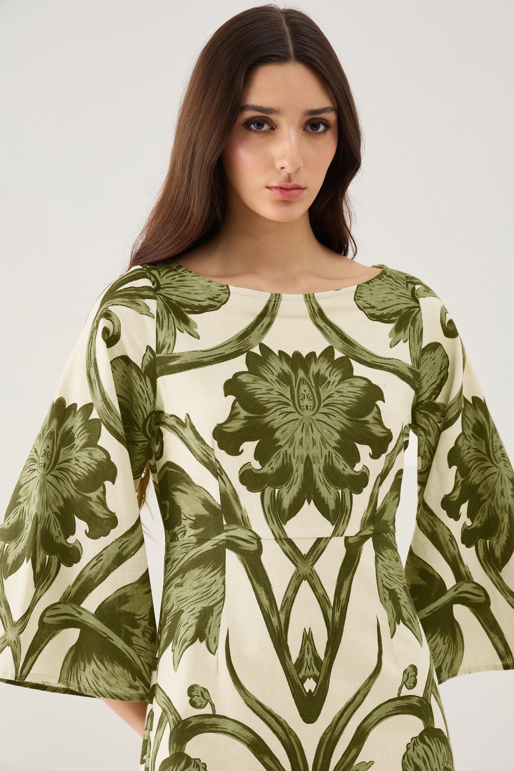 Camelia Dress - Rosemore Olive