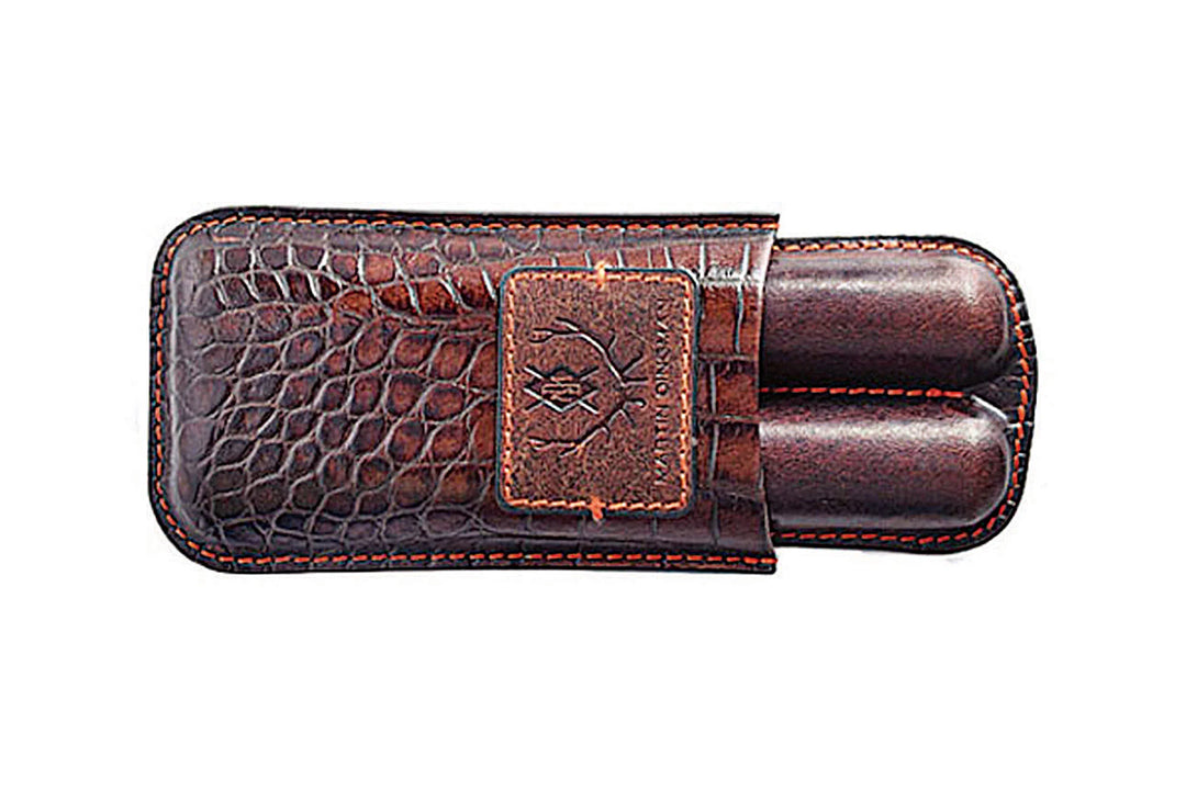 Havana Alligator Grain Cigar Case