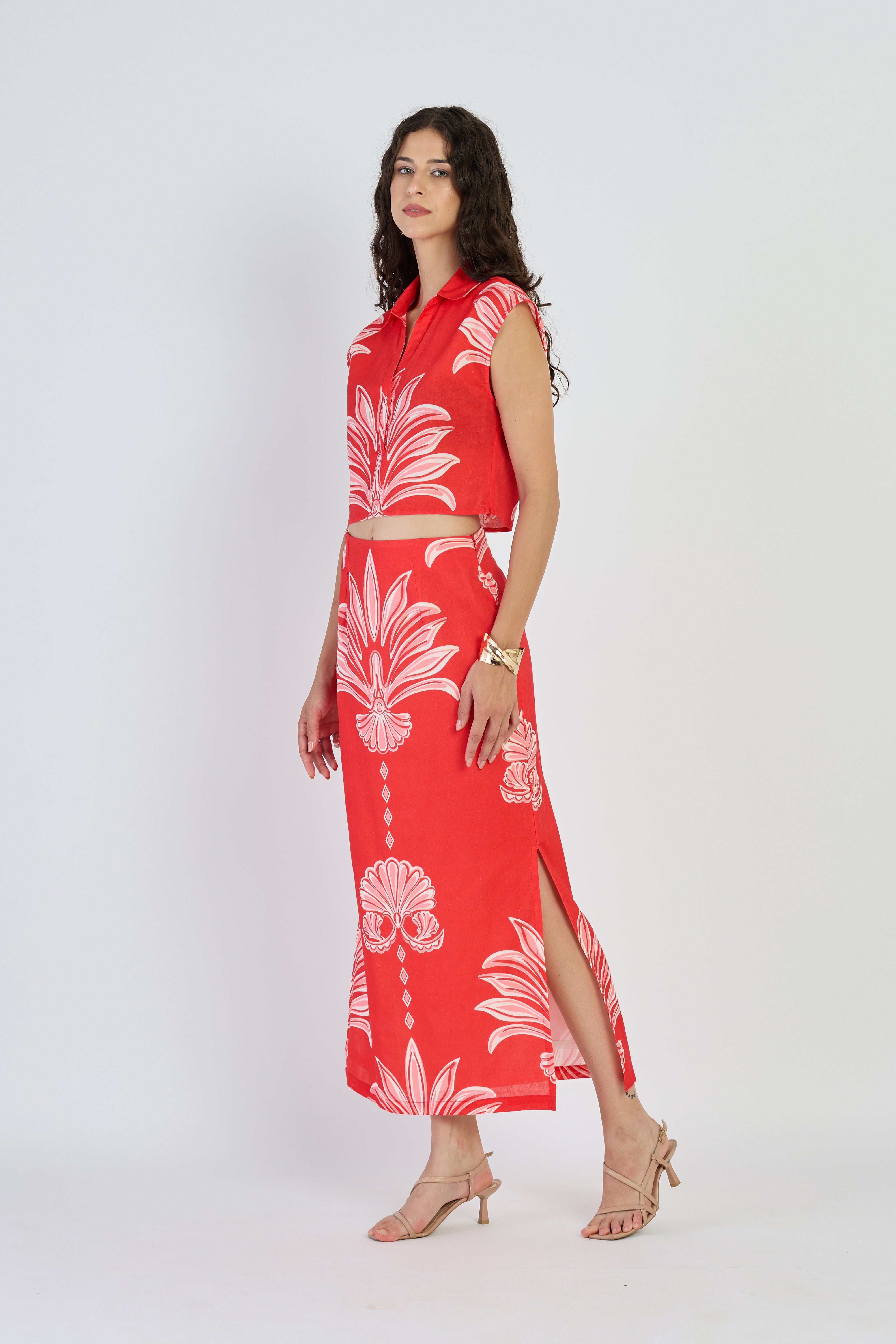 Aspen Skirt - Palm Springs Rouge