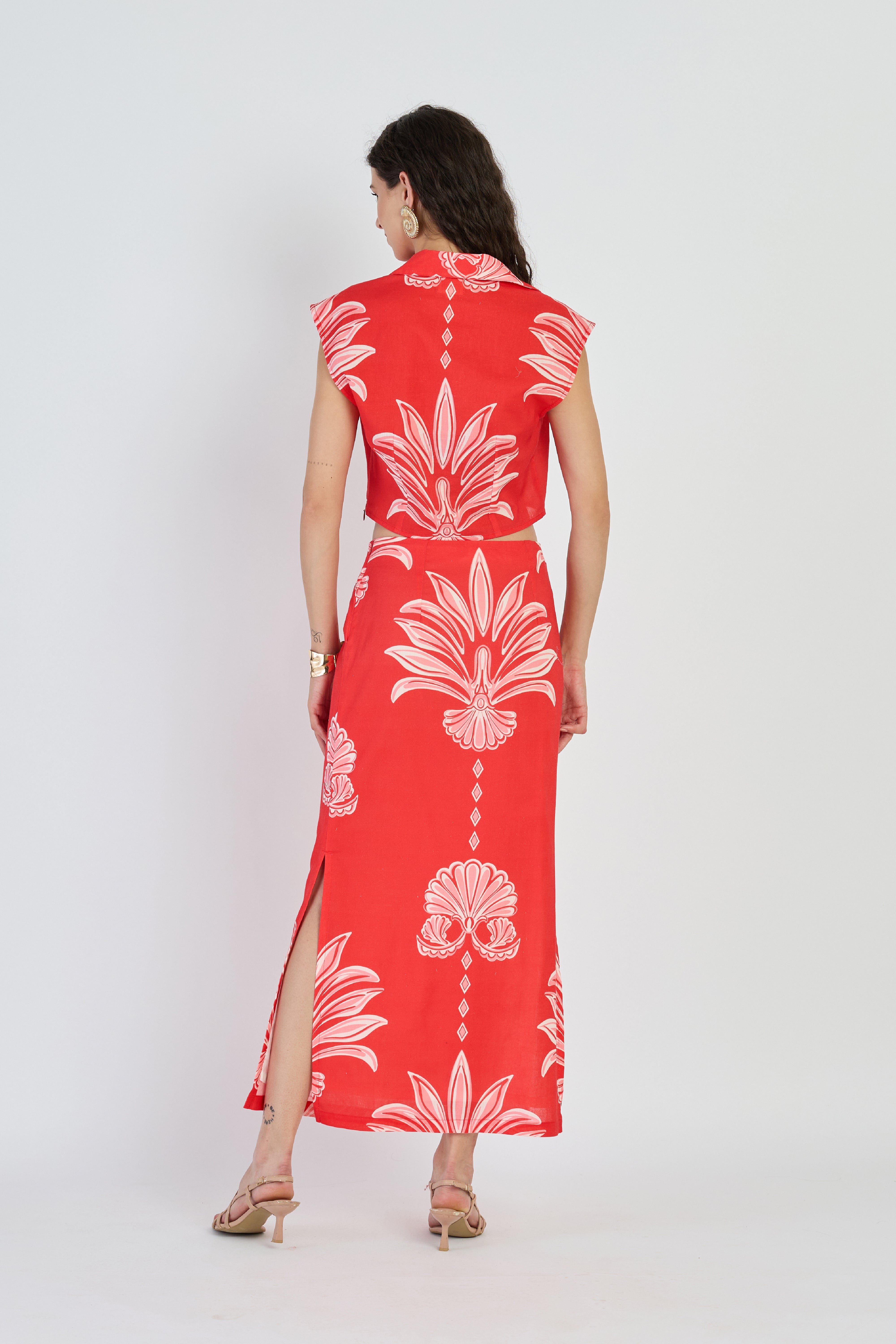 Aspen Skirt - Palm Springs Rouge
