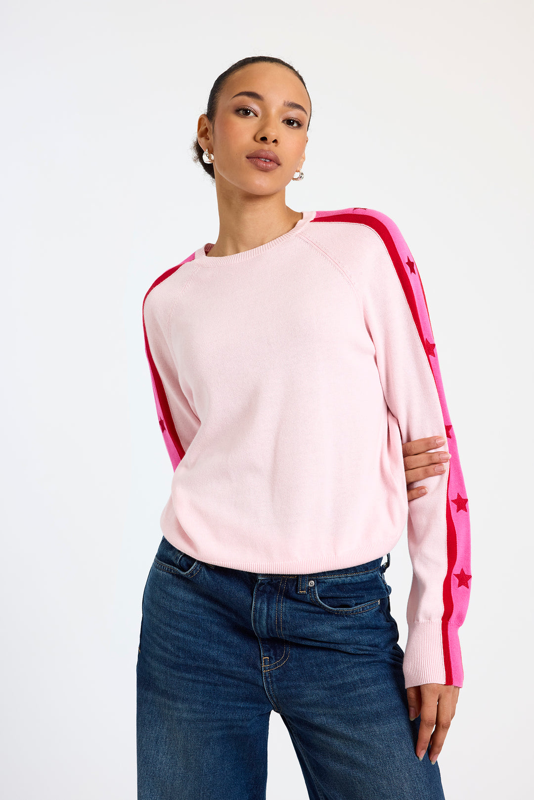 Sofie Star Stripe Sweater - Ballerina