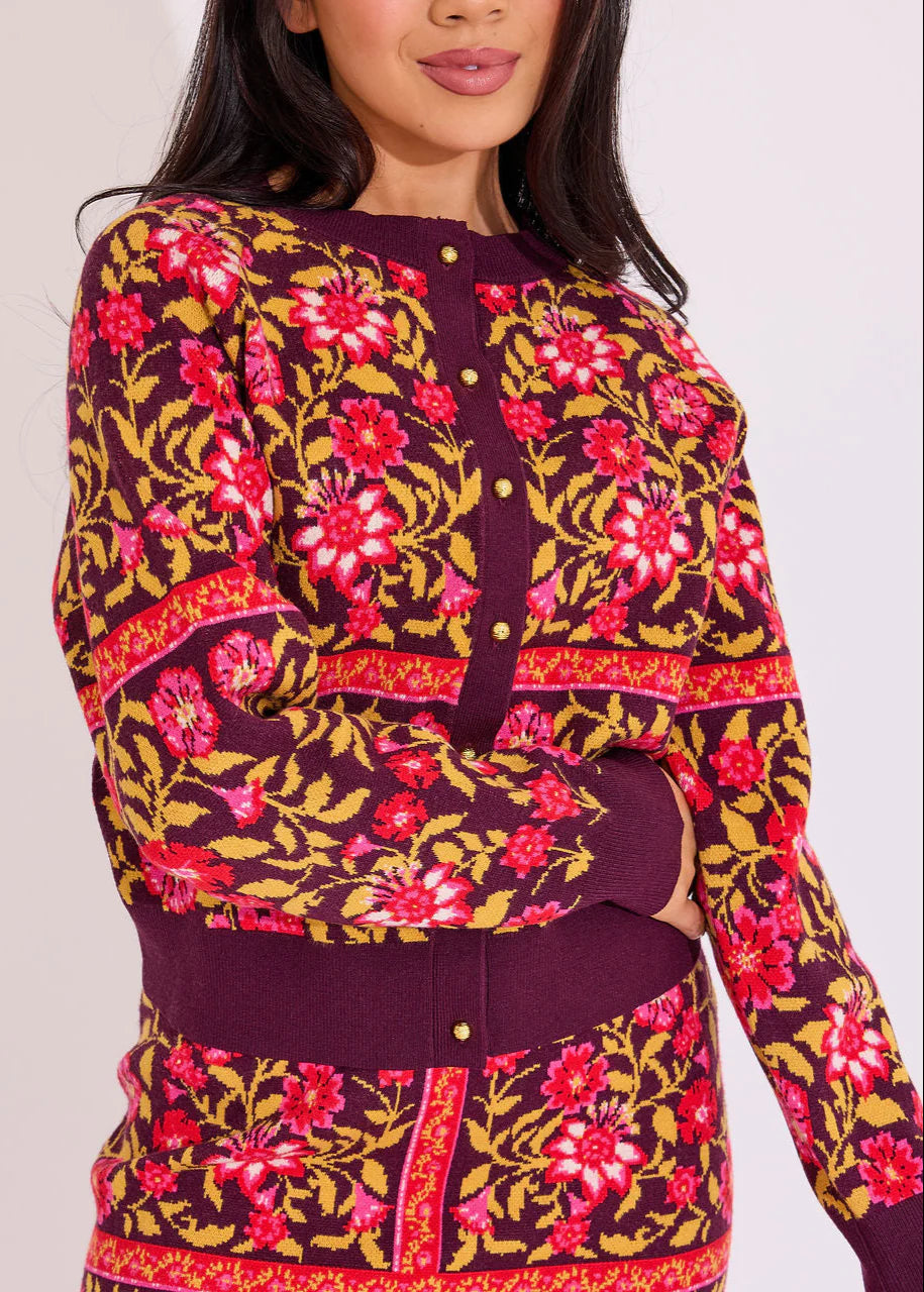 Meredith Cardigan- Golden Floral
