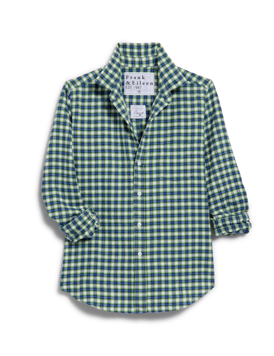 Barry Shirt - Blue,Green,Navy,White Plaid - BGNW