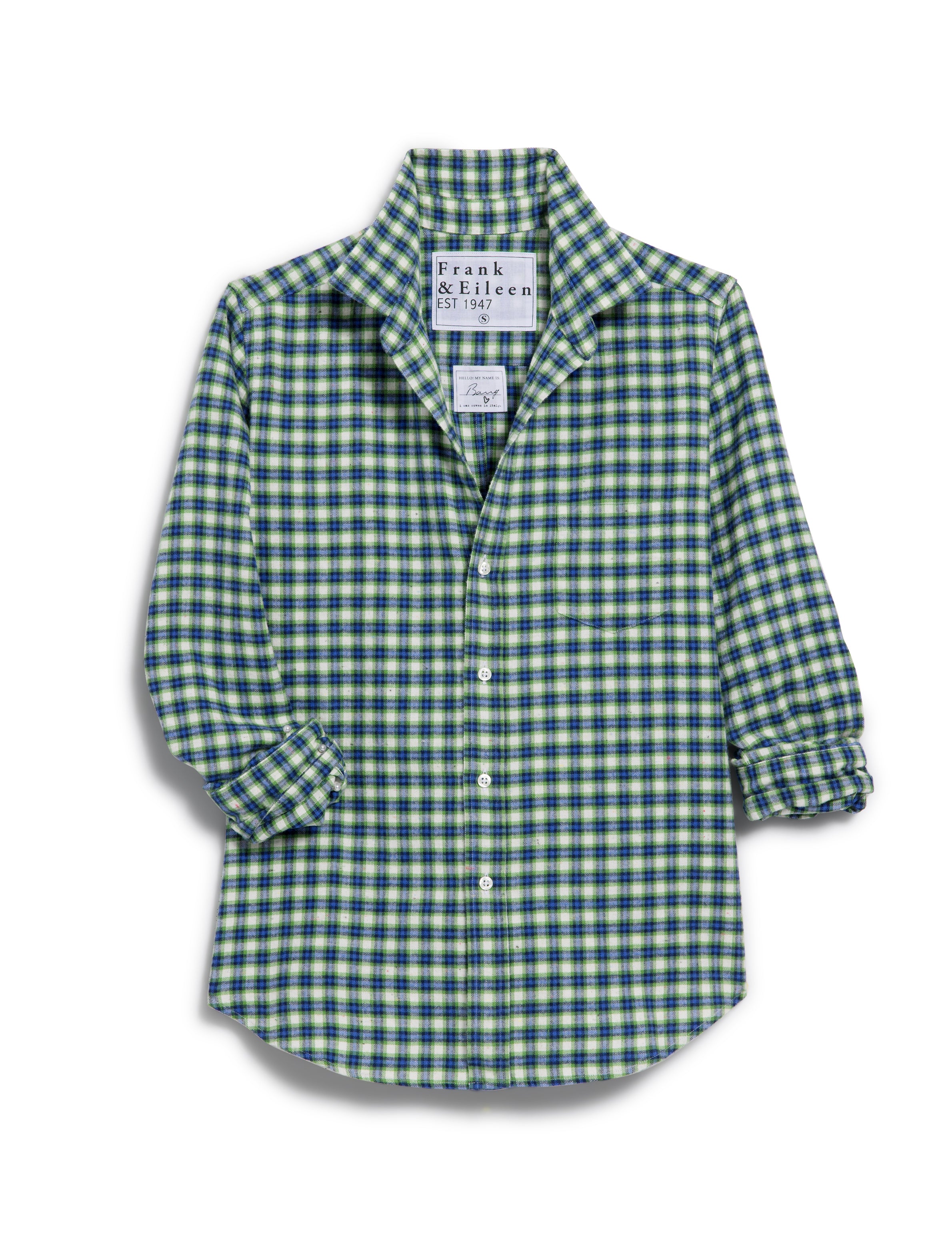 Barry Shirt - Blue,Green,Navy,White Plaid - BGNW