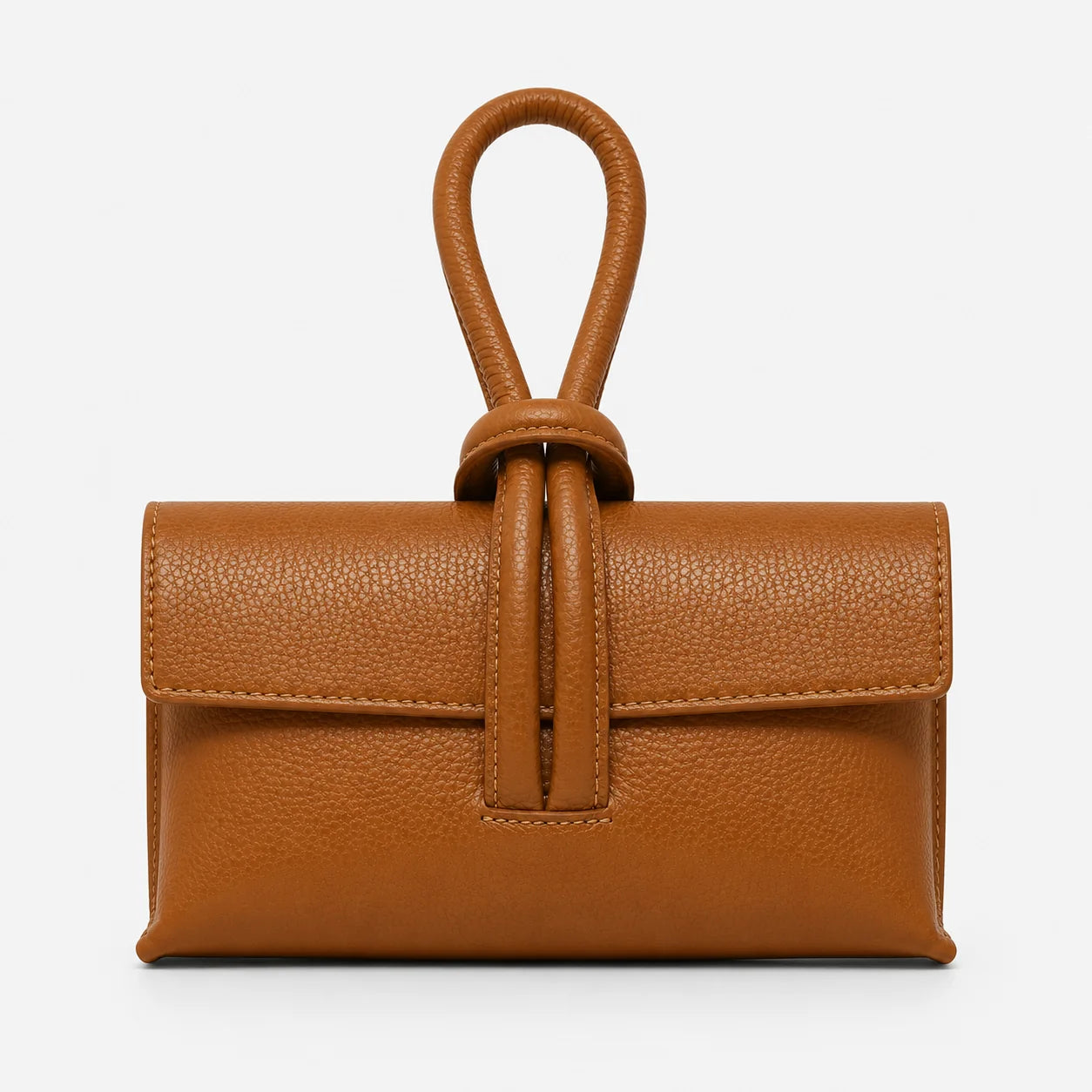 Italian Leather Wristlet Nag - Camel