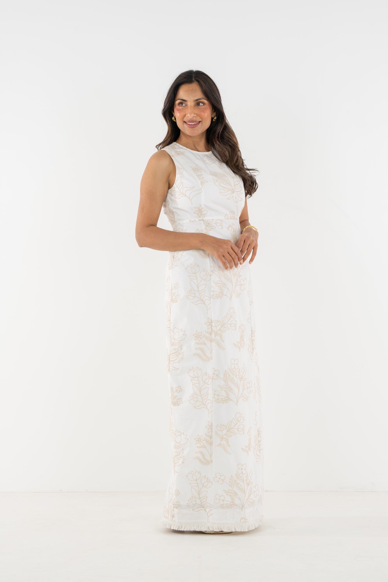 Hepburn Dress - Blanc Petals
