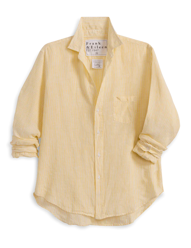 Eileen Relaxed Button-Up-YLWS Yellow Stripe