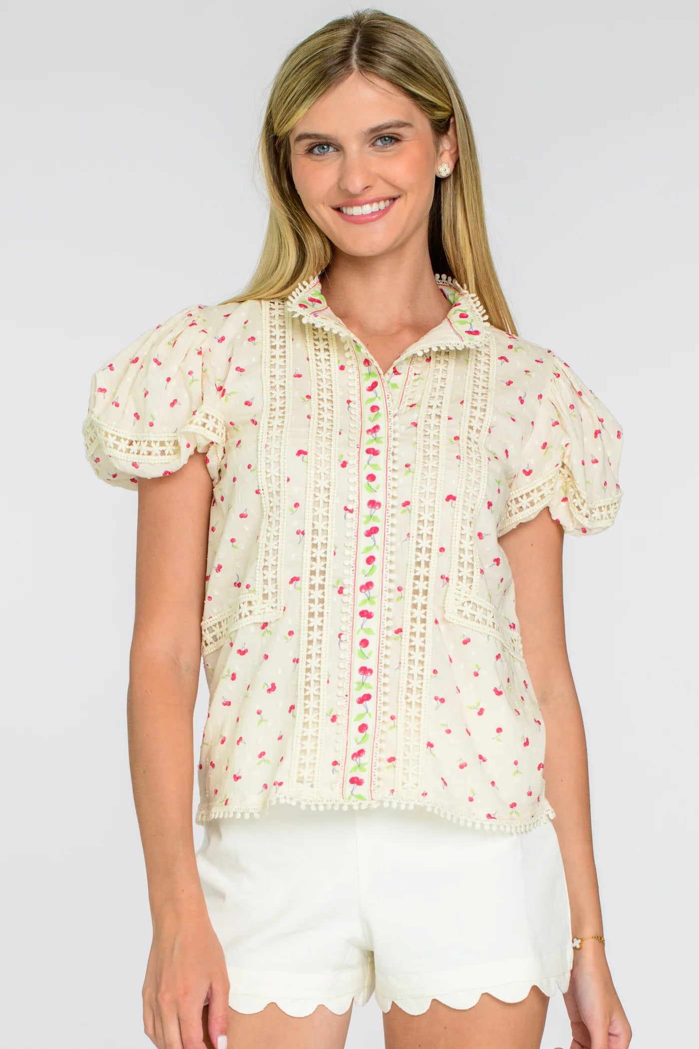 Emily Top - Mini Cherries