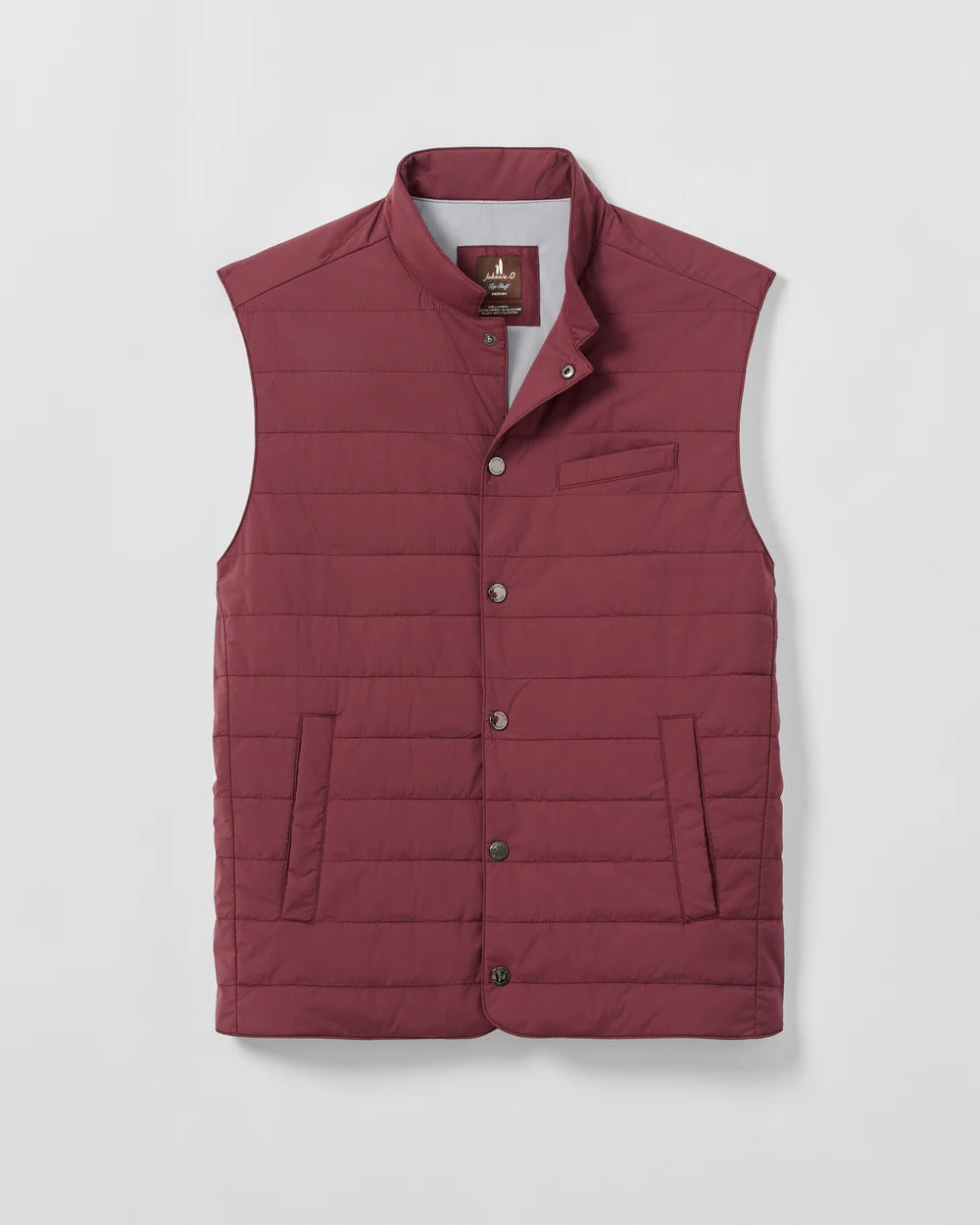 Bauer Snap Front Quilted Vest-Grape