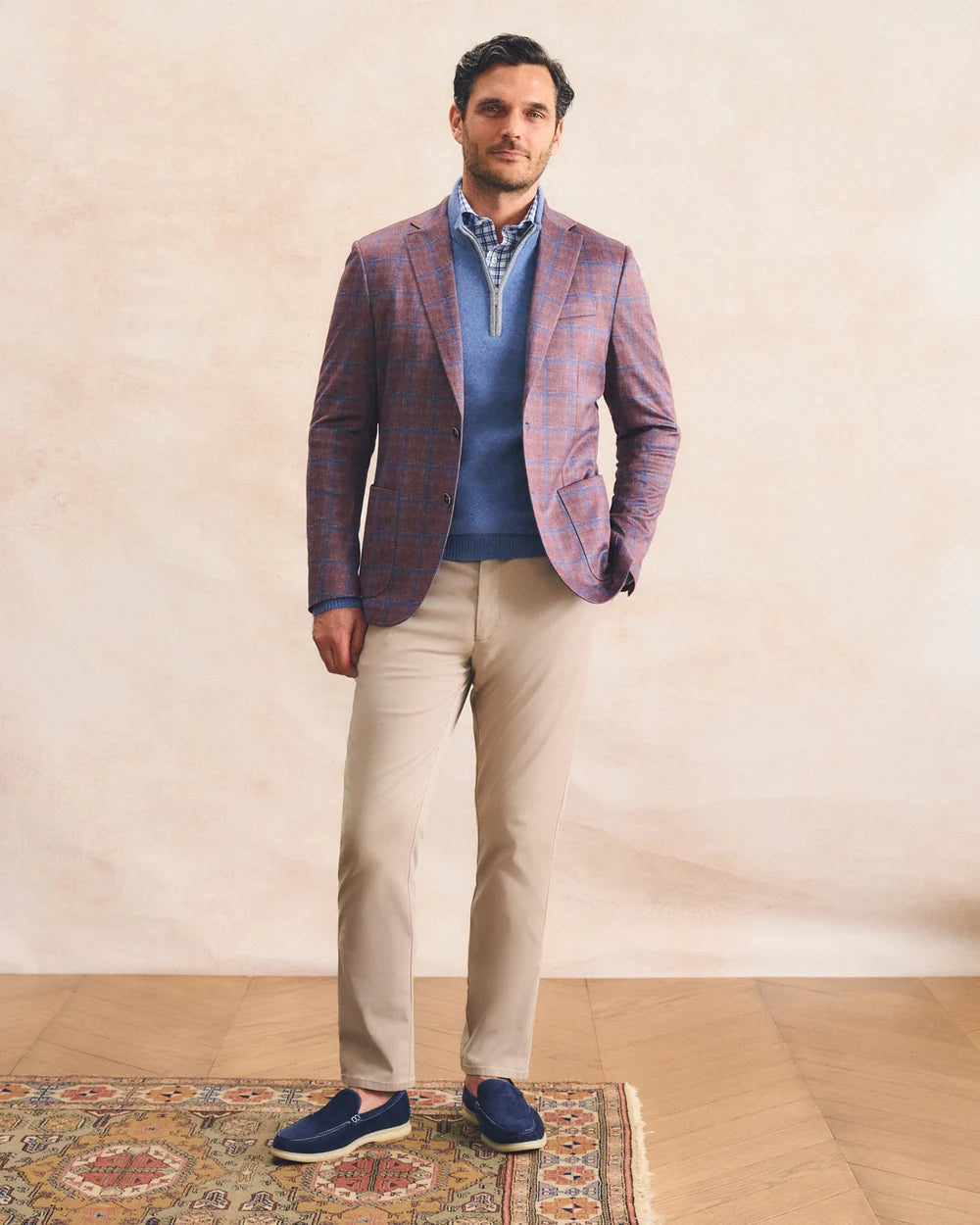 Printed Knit Stretch Sport Coat - Abby Pane