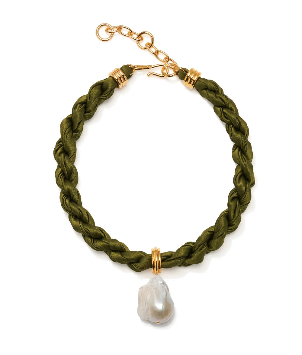 Woven Collar Necklace - Olive Branch