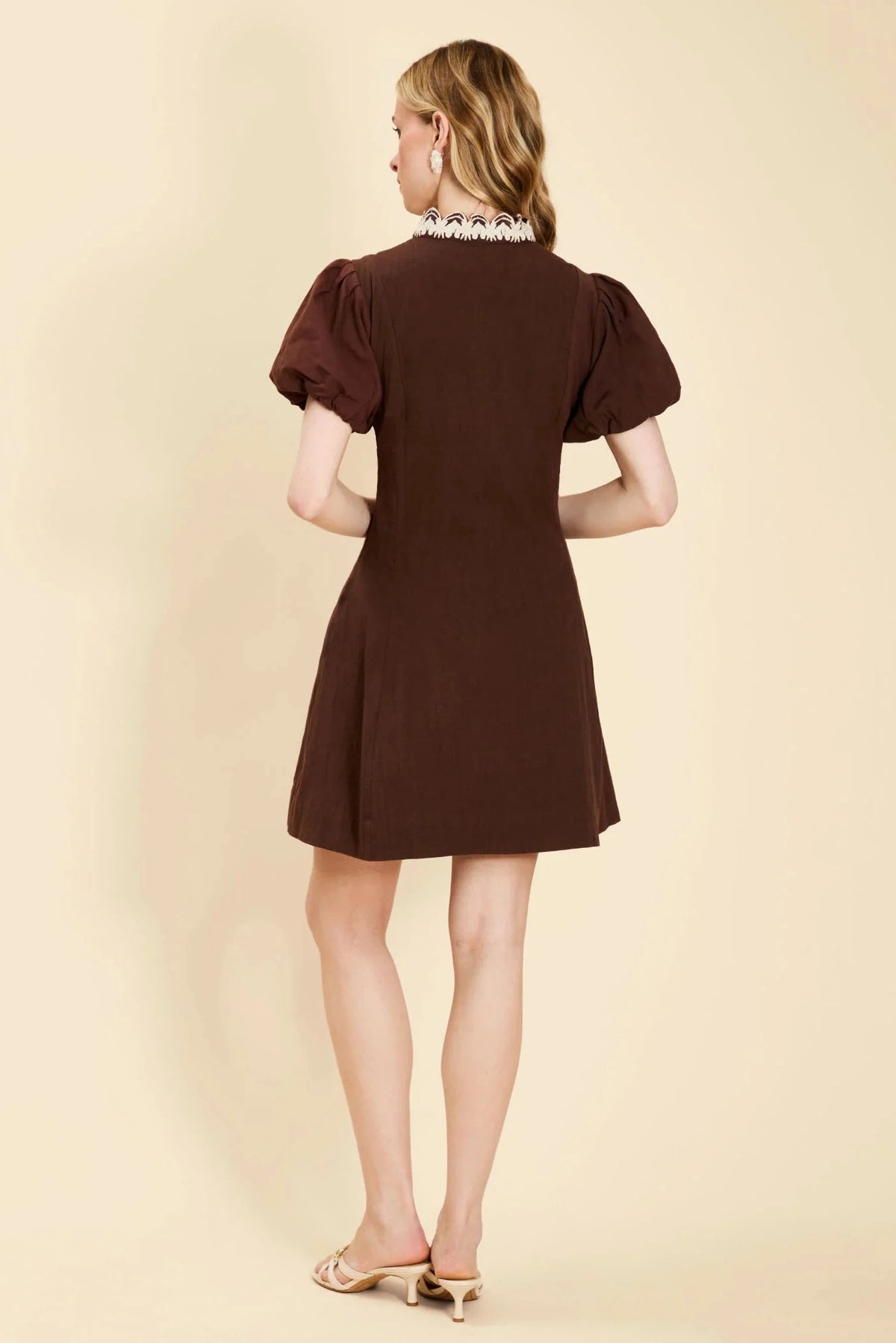 Flavia Mini Dress - CIOCCOLATO BROWN
