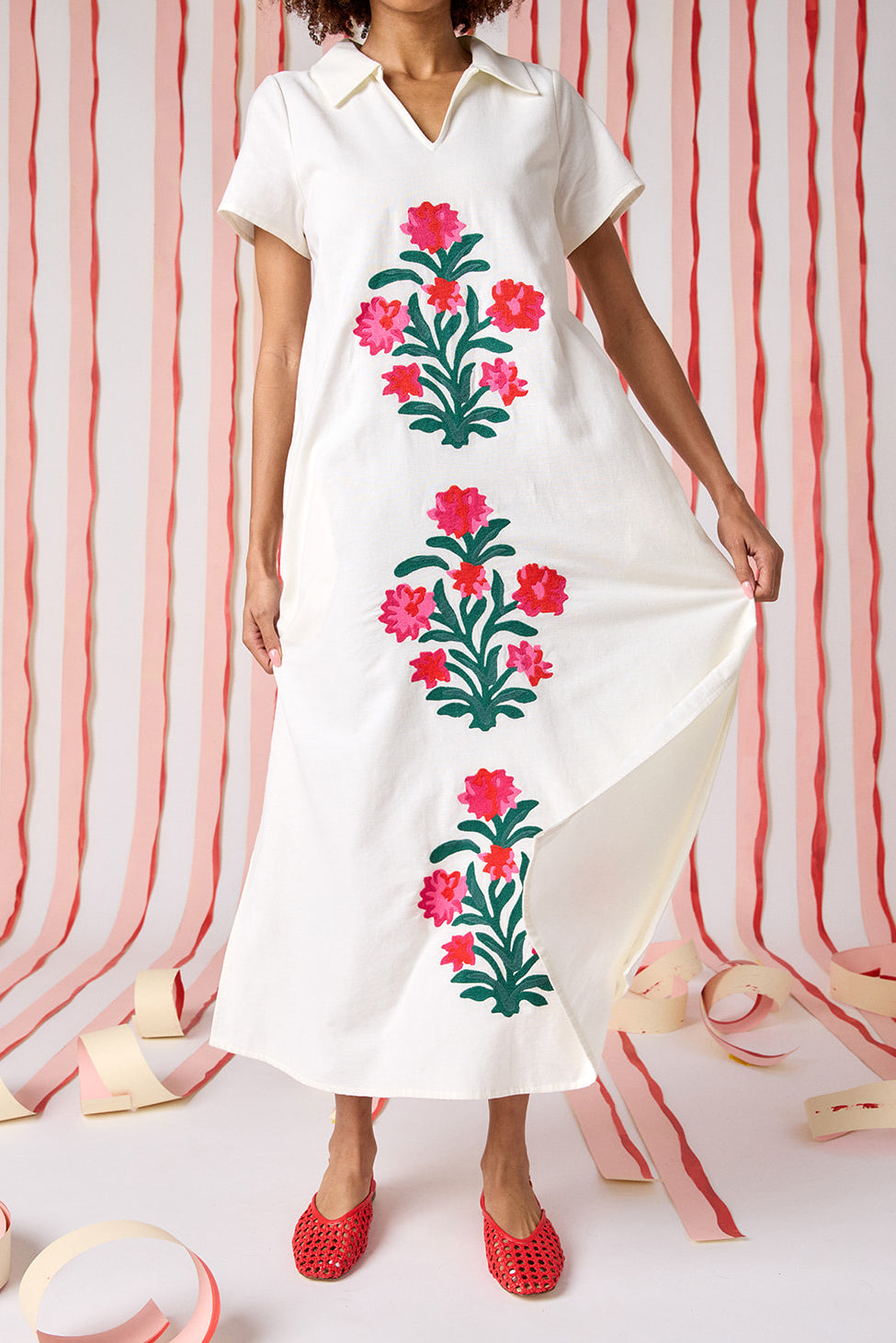 Franny Dress - Ivory Embroidery