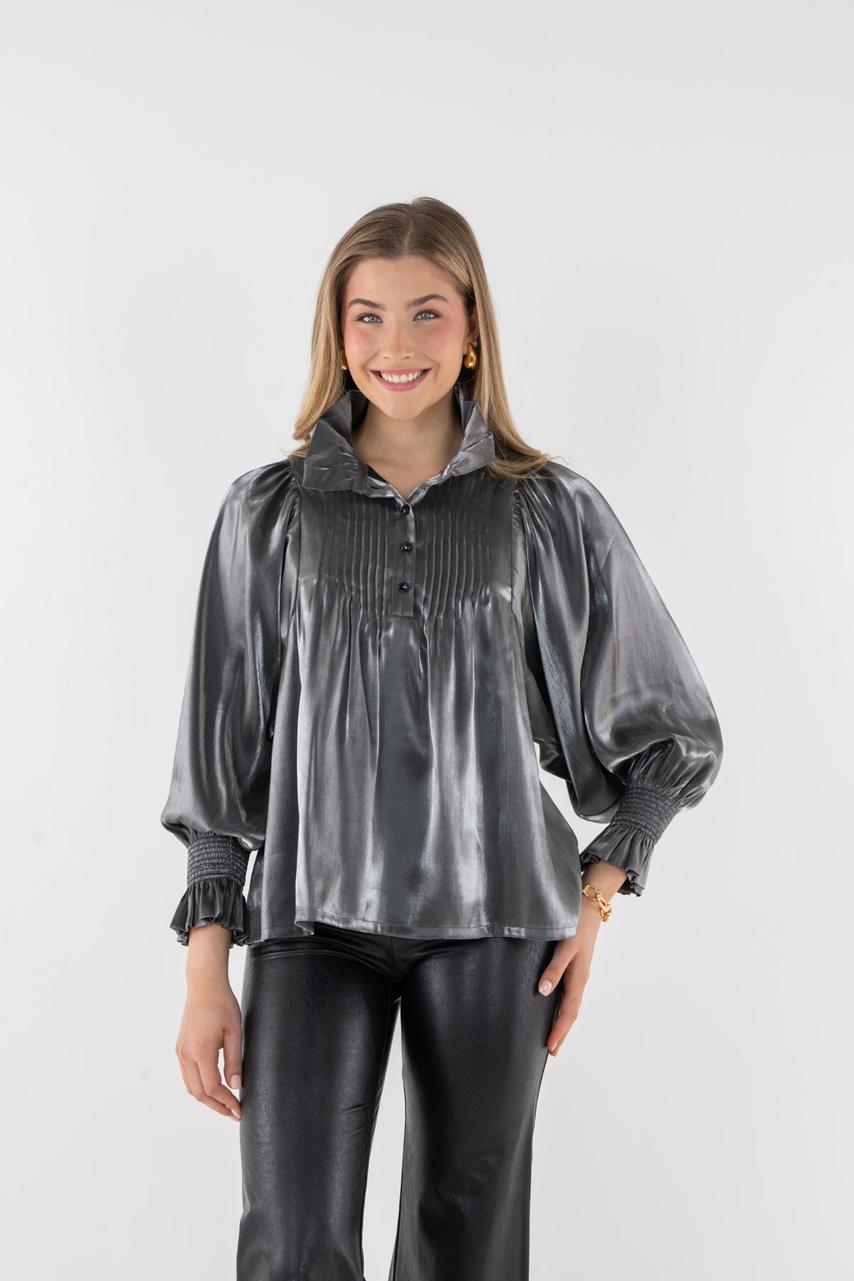 Charlotte Top - Metallic Rayon
