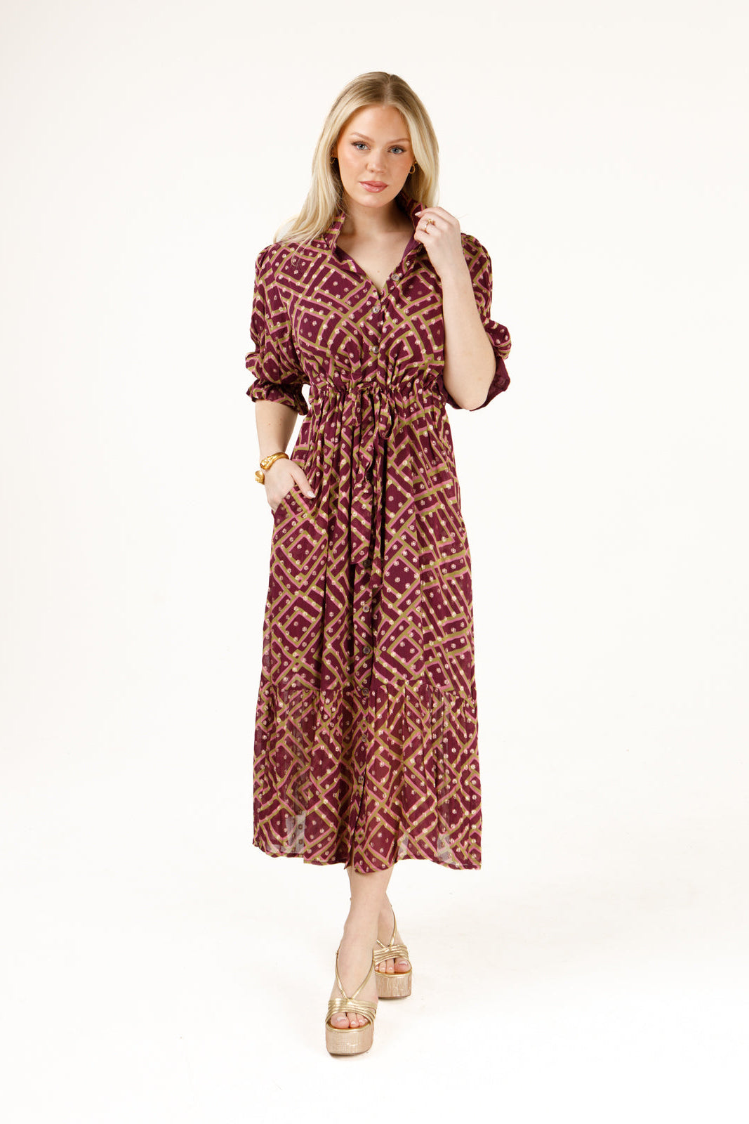 Catherine Dress - Yuletide Reserve Lurex