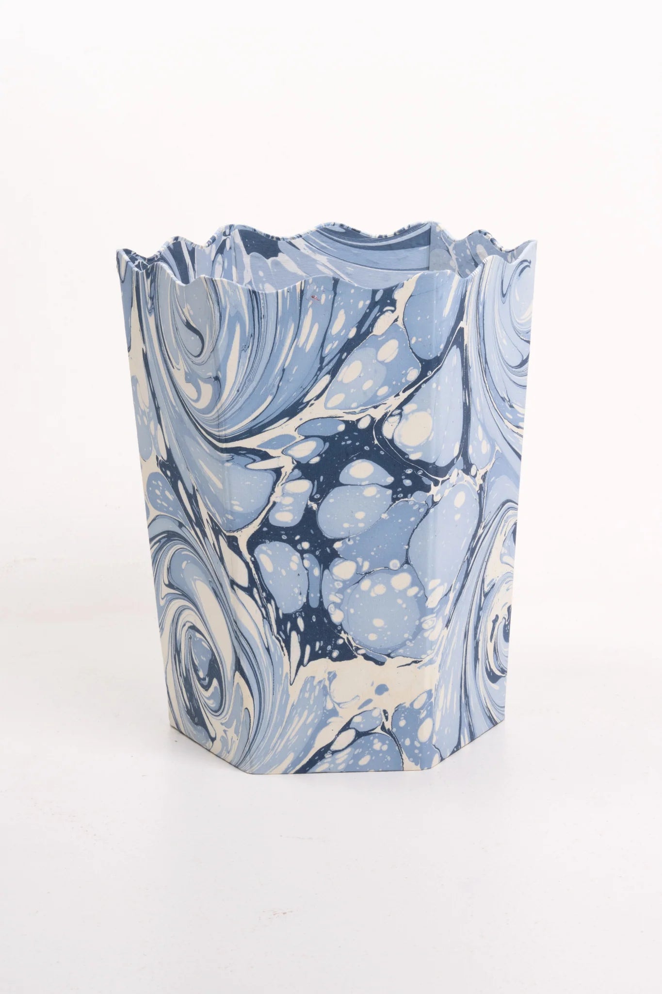 BMH - Blue Marbled Waste Basket