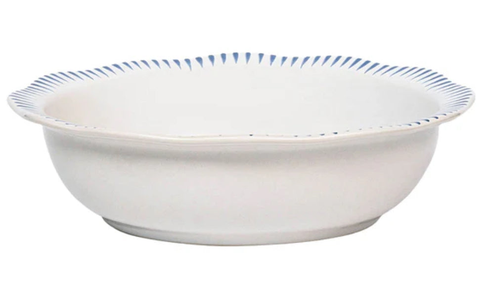 BMH - Striped Blue 12” Serving Bowl