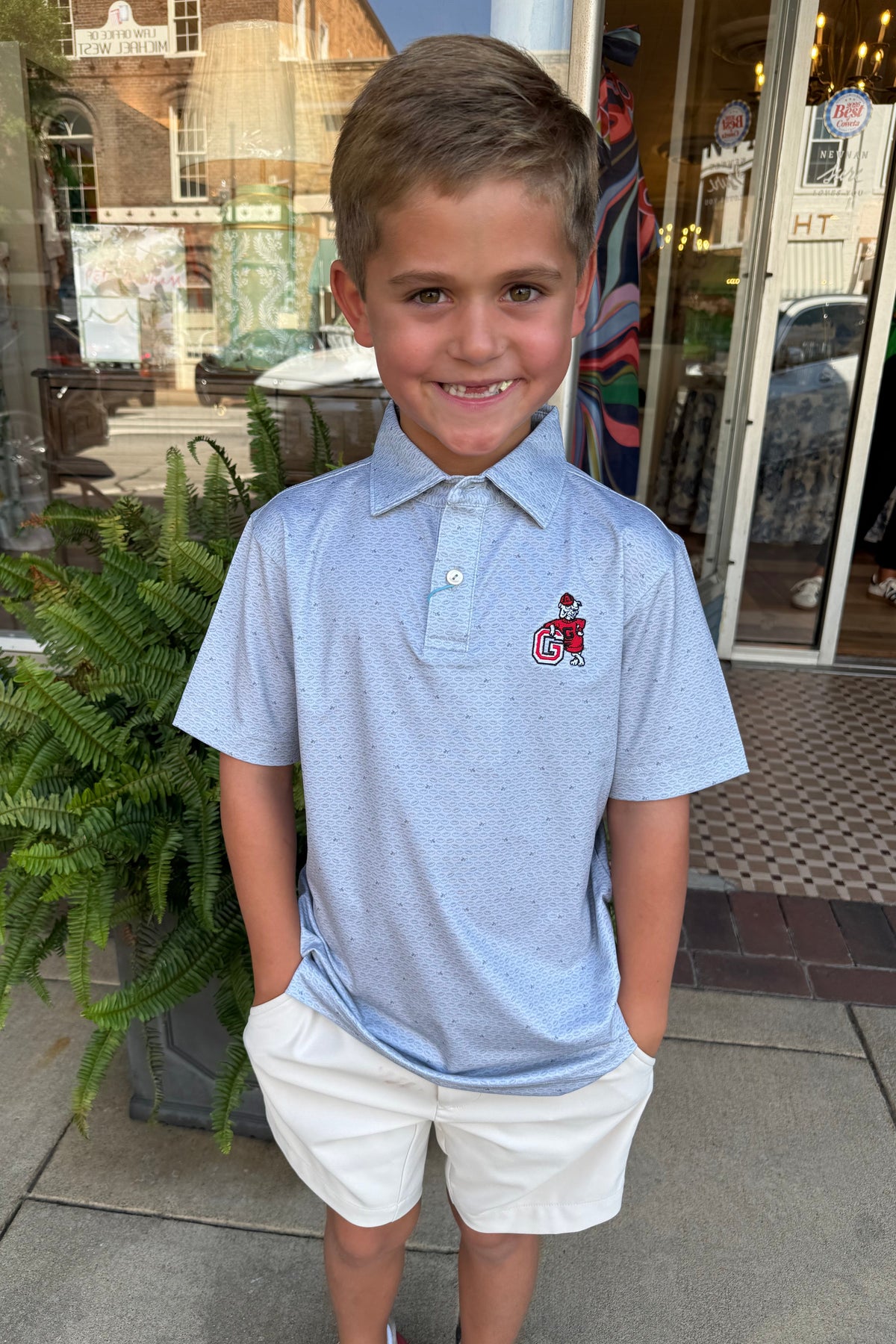 UGA Youth Polo-YA26EK34S-B. GREY
