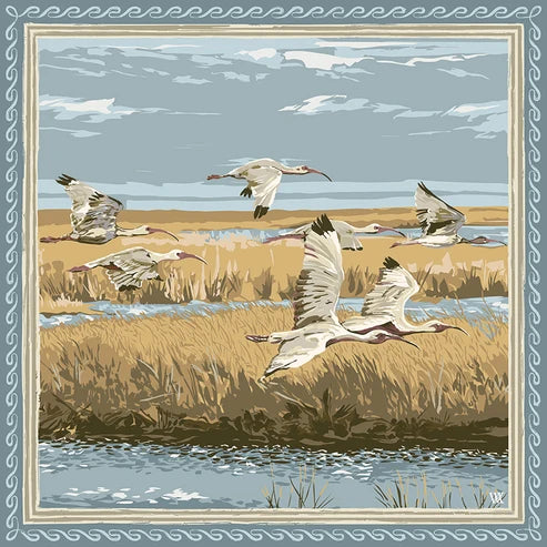 Buttercup Marsh Flyer Silk Scarf