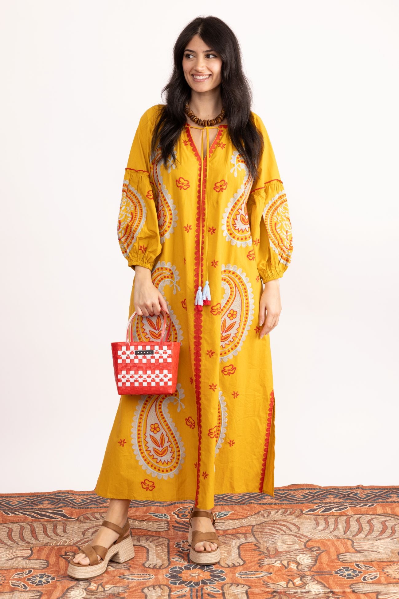 Alex Dress - Red/Yellow