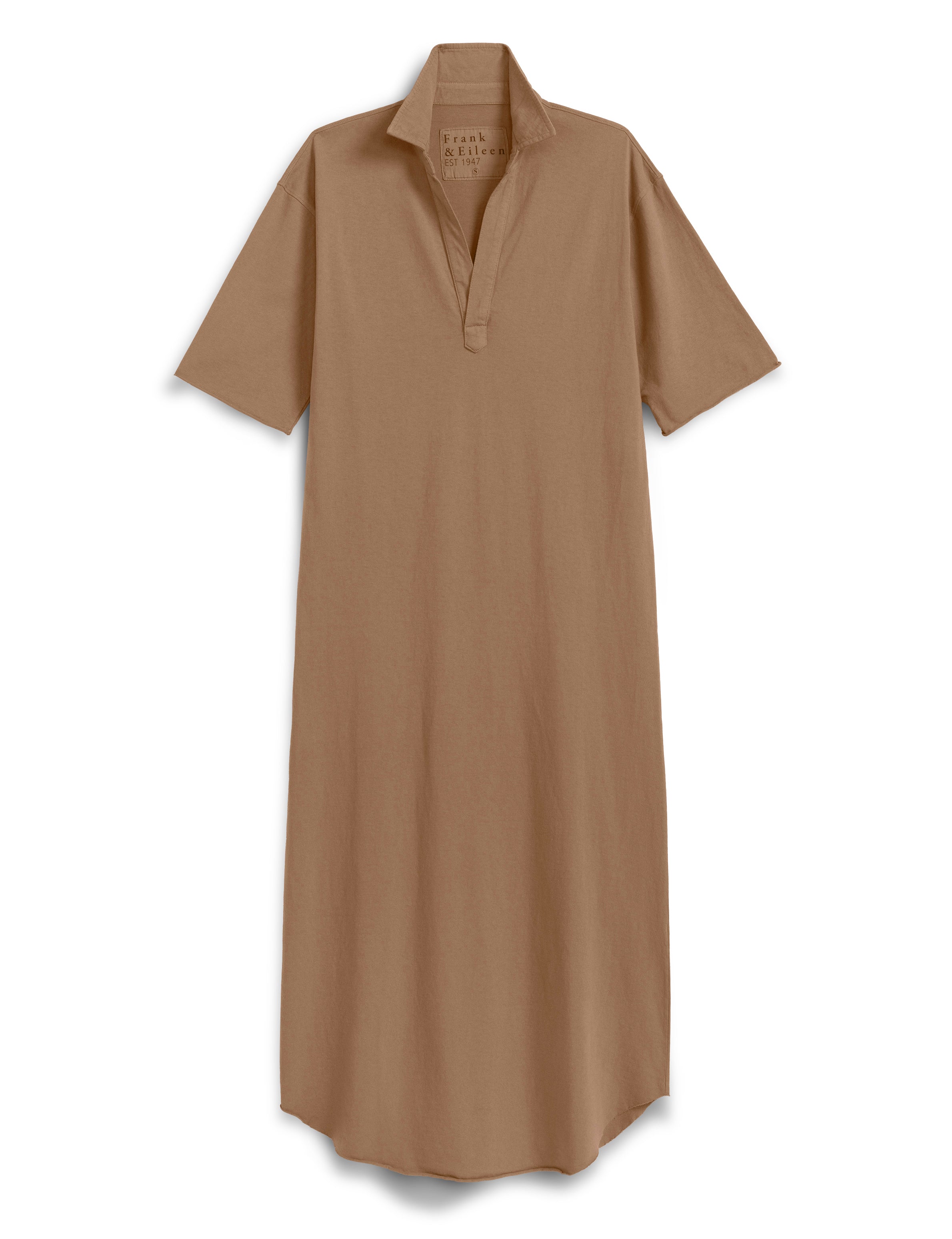 Emma Popover Henley Maxi Dress - Chai