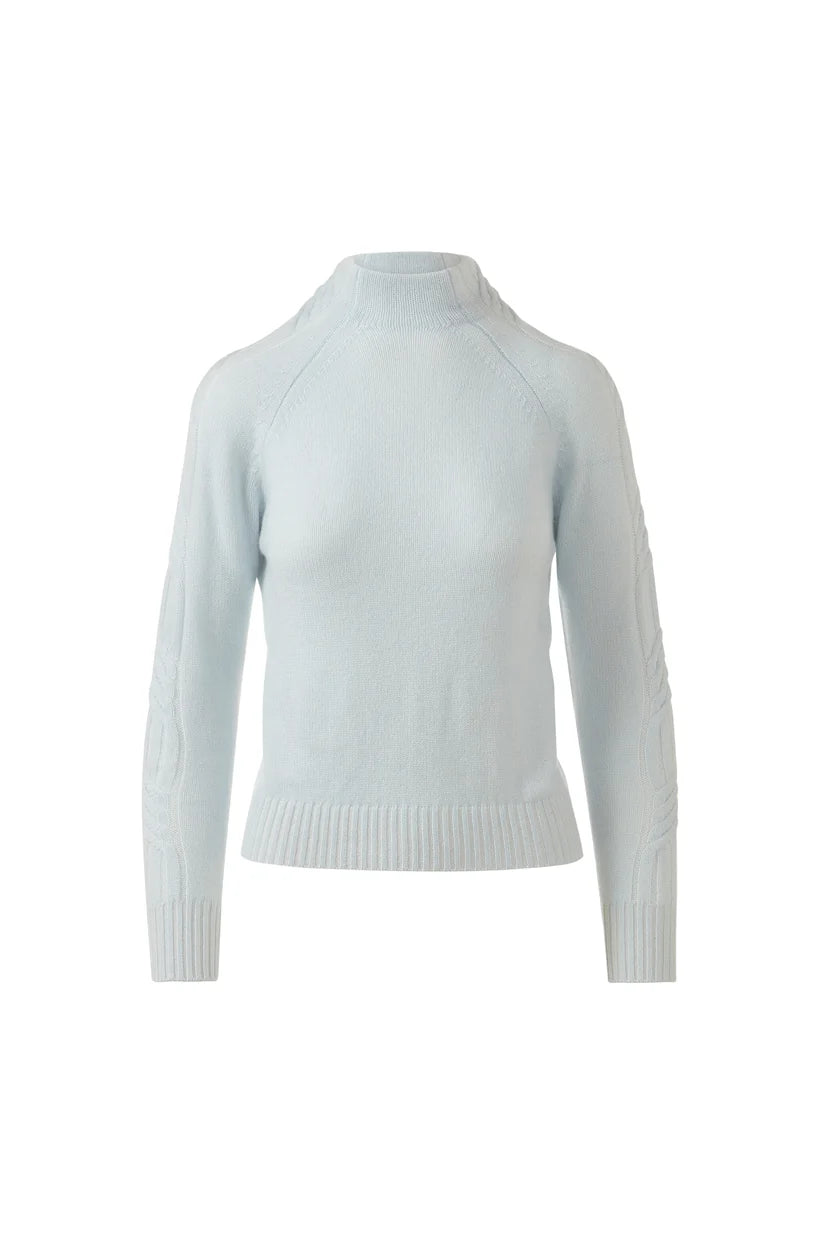 PLAITED CABLE SLEEVE FUNNEL-ICE BLUE/PEARL