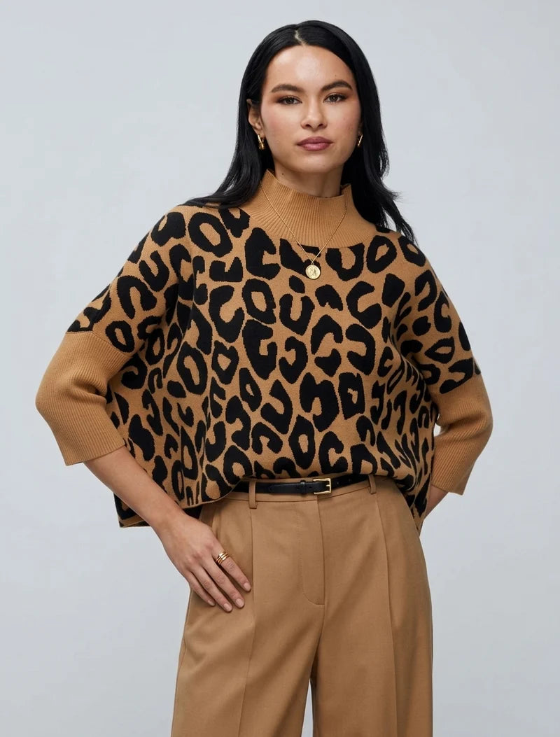 Aja 'Bozoma' Sweater-Camel/Black-One Size