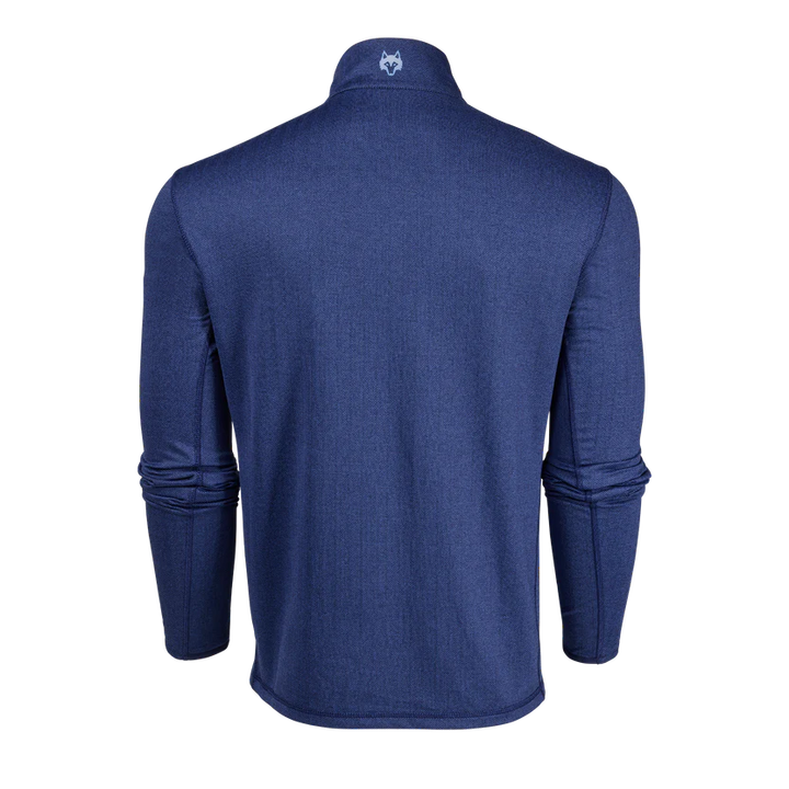 Tate Herringbone Quarter-Zip-Navy