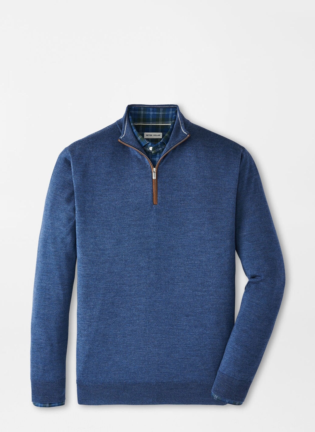 Autumn Crest Suede Trim Quarter-Zip-Blue Haze