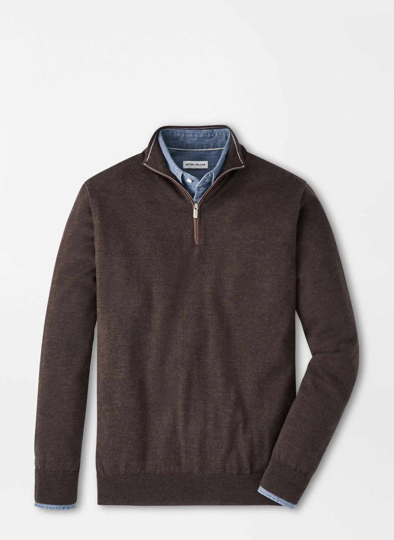 Autumn Crest Suede Trim Quarter-Zip-French Press