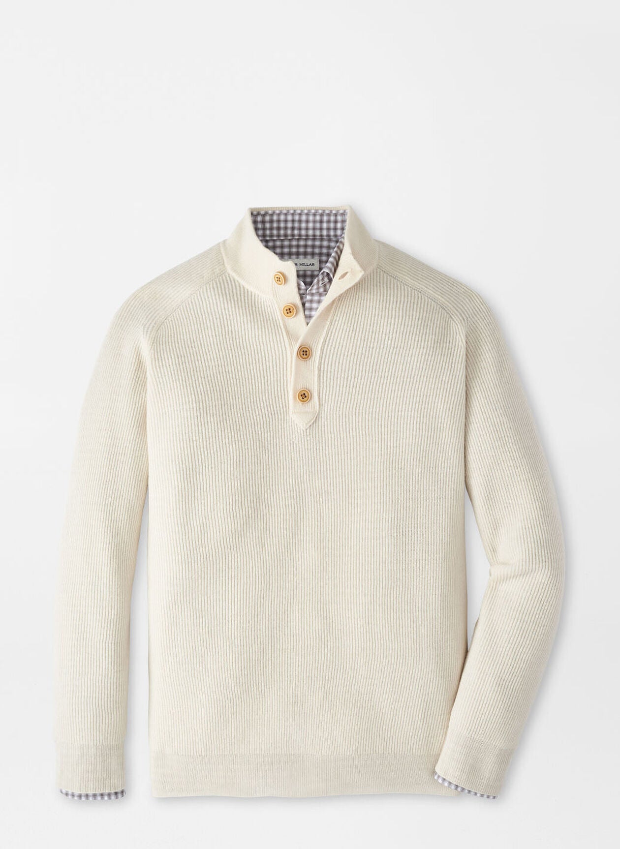 Brant Button Mock Sweater-Winter Ivory