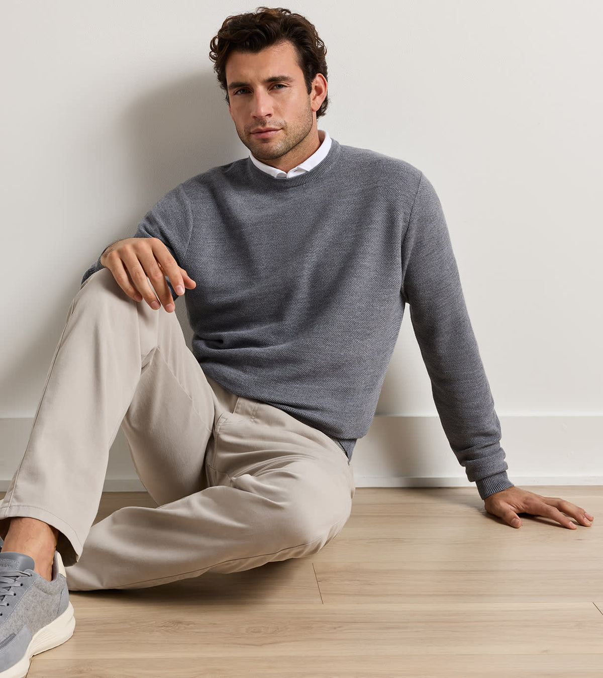 Autumn Crest Honeycomb Crewneck Sweater-OSGRY