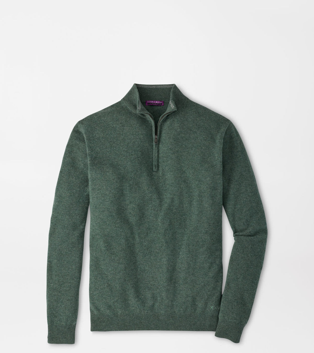 Crown Anniv. Cashmere 1/4 Zip Sweater-Ivy