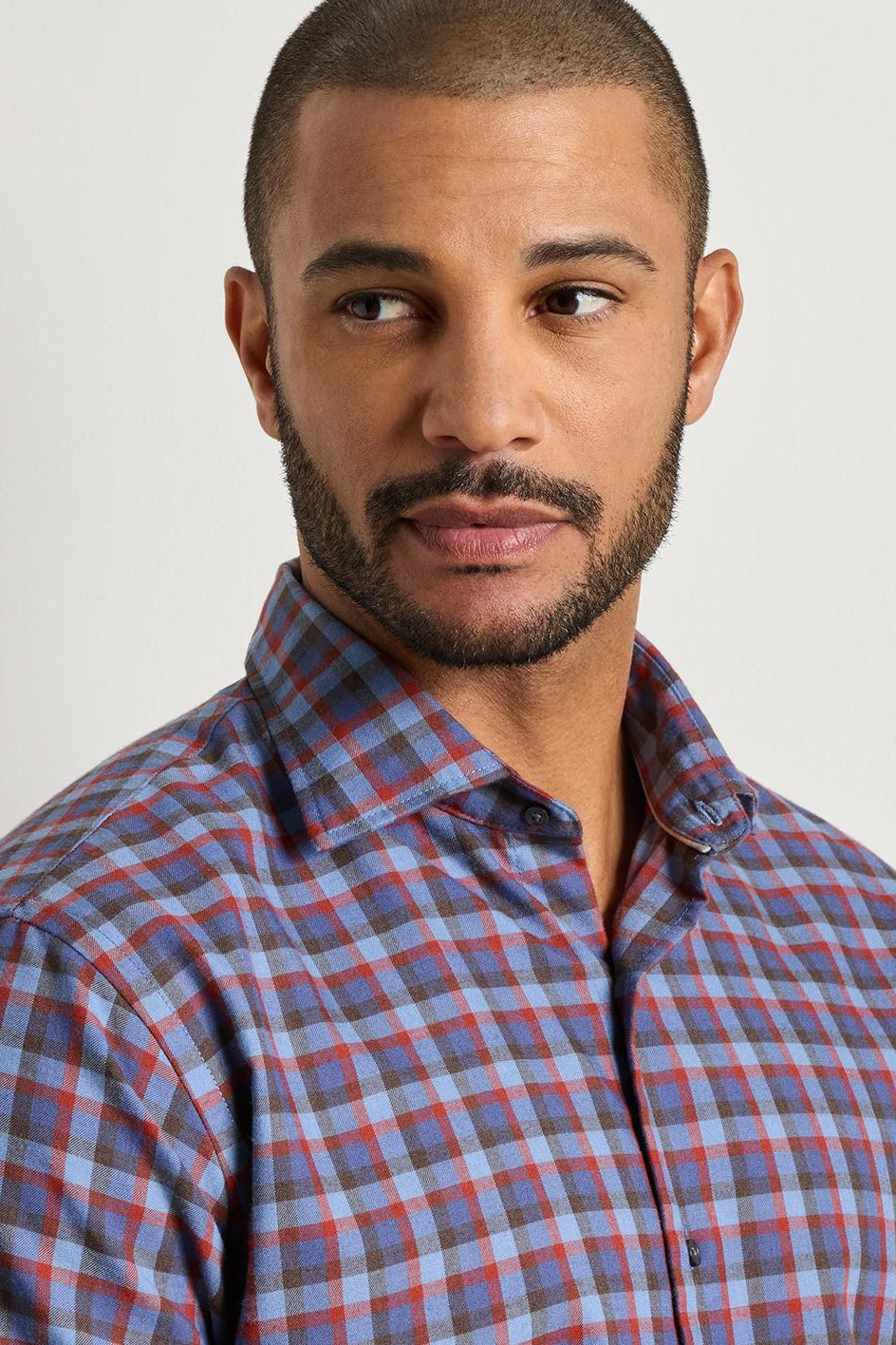 Theodore Perf. Flannel Sport Shirt - MF26W63LTS - Crown Blue