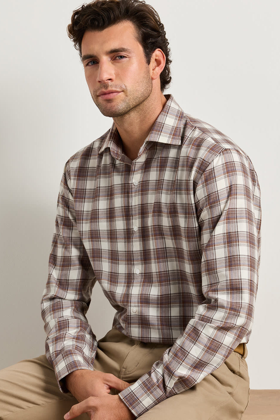 Cannon Perf. Flannel Sport Shirt-MF26W64LTS-WINIV